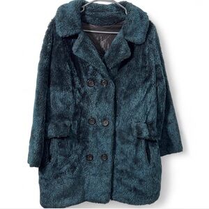 1960s blue faux fur coat ILGWU